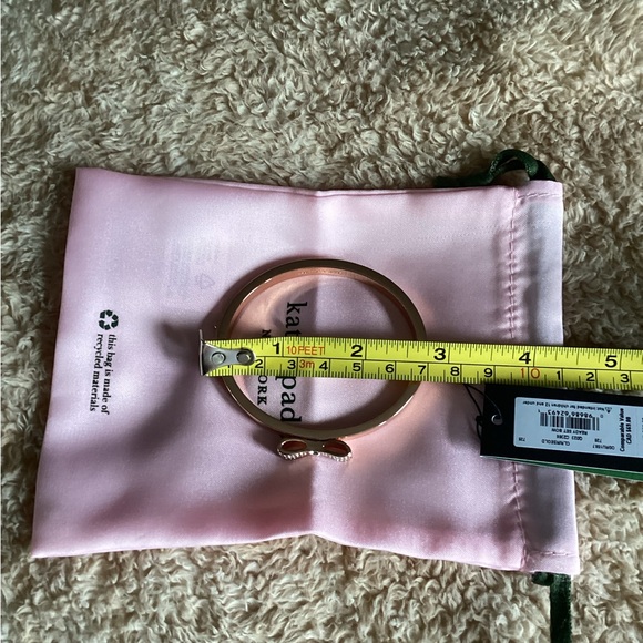 KATE SPADE BANGLE BRACELET. ROSE GOLD W/PAVE CZ STONES - Picture 4 of 5